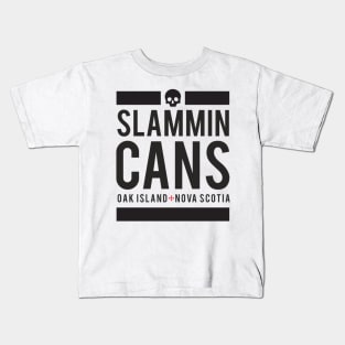 Slammin Cans Oak Island Skull Funny Gift Product - Black Kids T-Shirt